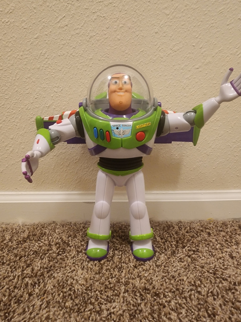 Buzz Lightyear Action Figure - White & Green Kids Toy